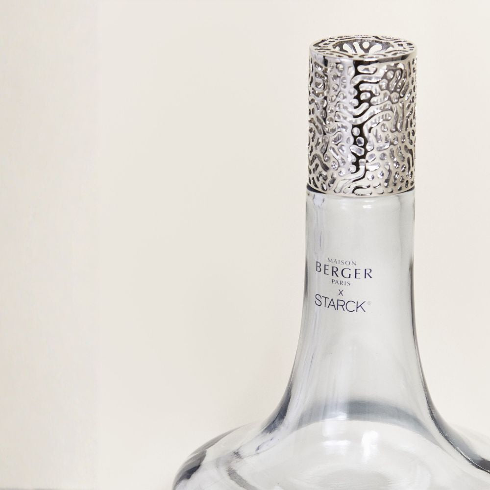 Cofre lámpara catalítica STARCK GRIS – aroma Peau de Pierre – Maison Berger