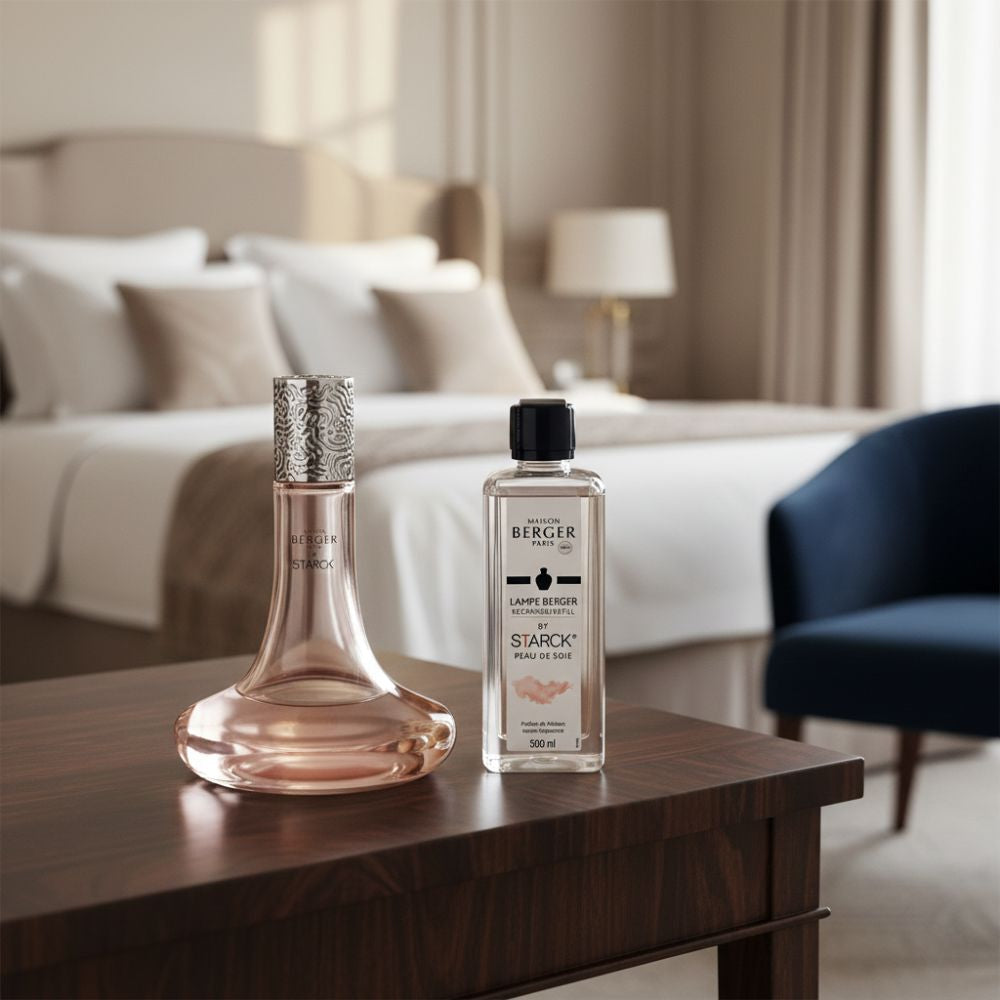 Cofre lámpara catalítica STARCK ROSA – aroma Peau de Soie – Maison Berger