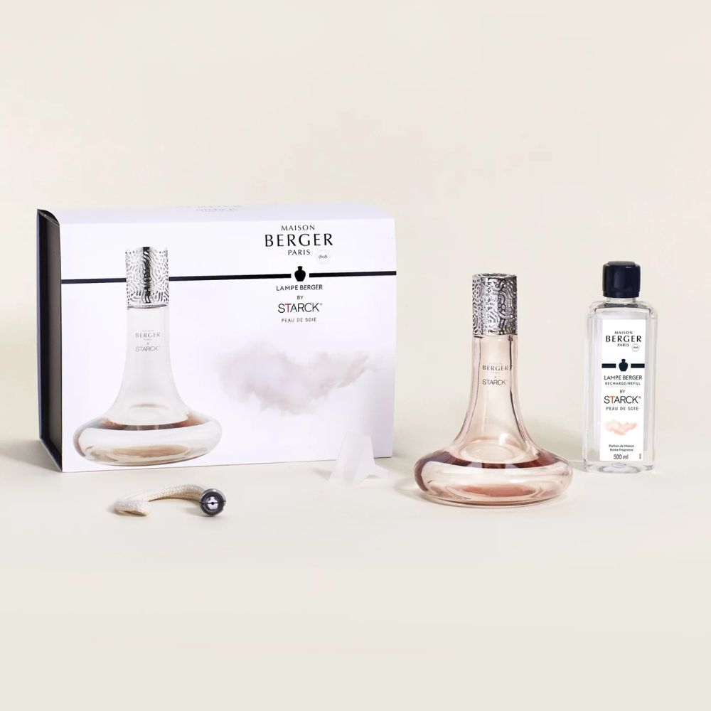 Cofre lámpara catalítica STARCK ROSA – aroma Peau de Soie – Maison Berger
