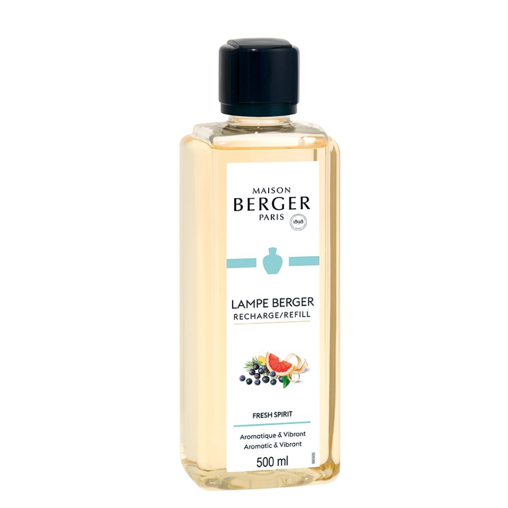 Líquido para lámpara catalítica Fresh Spirit de 500ml. Fragancia vibrante con bayas de enebro, pomelo y jengibre