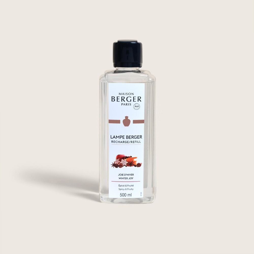 Líquido para lámpara catalítica Joie d'Hiver Winter Joy 500ml Maison Berger aroma navideño especiado y afrutado con manzana, canela y clavo – D'Arome