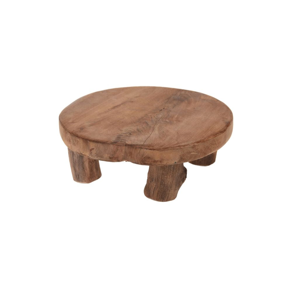 Mesa mini de madera REDONDA color claro 20x7cm – D'Arome