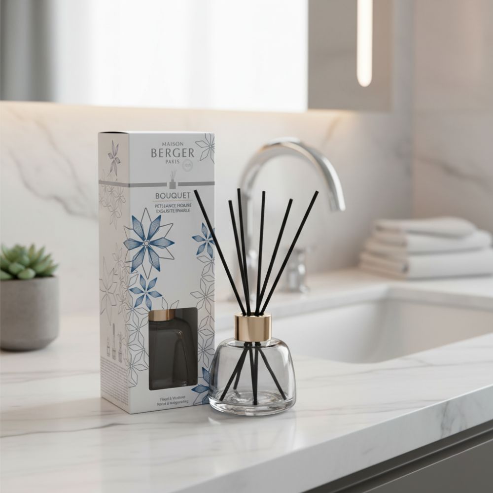 Mini ambientador mikado ROSALIE – aroma Pétillance Exquise – 90ml  – Maison Berger