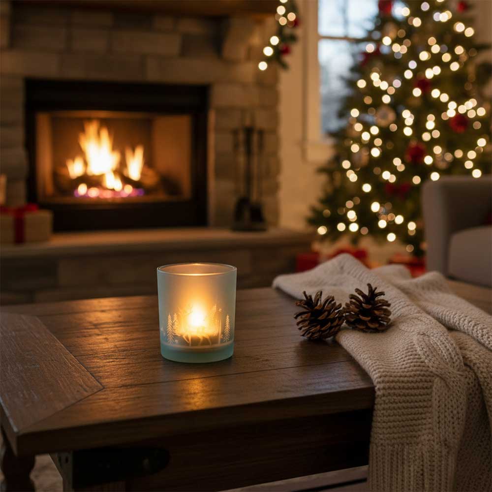 Portavelas BLANCA NAVIDAD azul – D'Arome