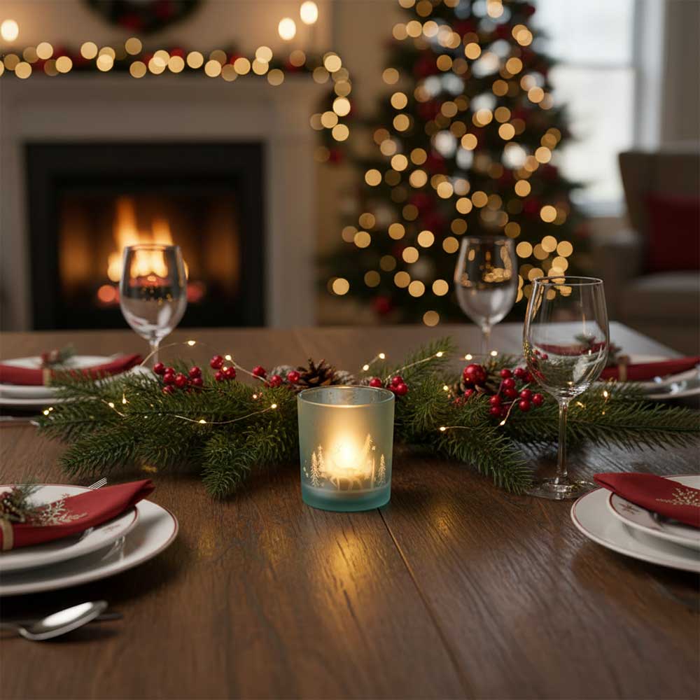 Portavelas BLANCA NAVIDAD azul – D'Arome