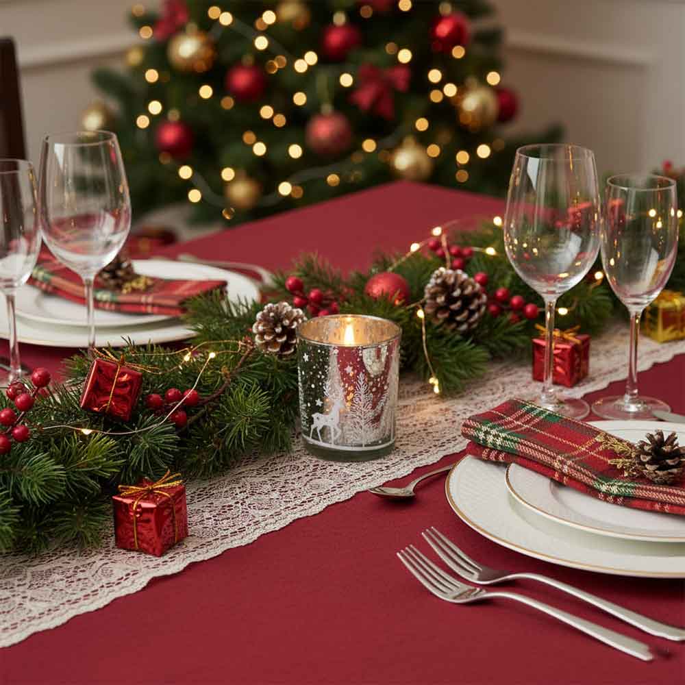 Portavelas BLANCA NAVIDAD plata – D'Arome