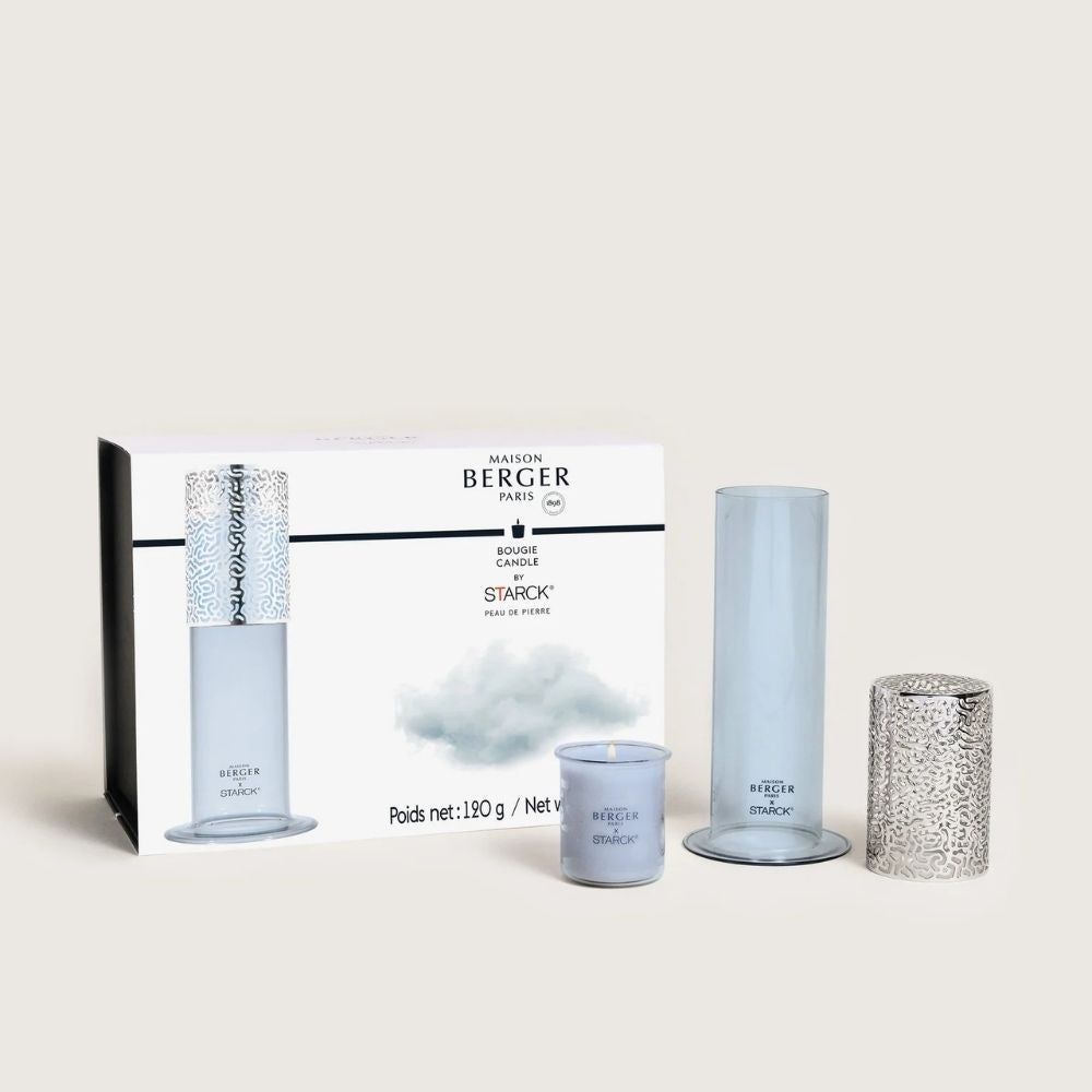 PORTAVELAS by STARCK + vela aroma Peau de Pierre – Maison Berger