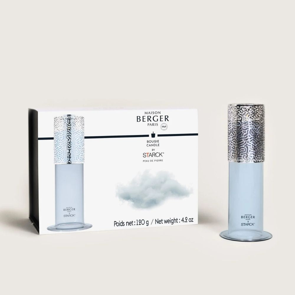 PORTAVELAS by STARCK + vela aroma Peau de Pierre – Maison Berger