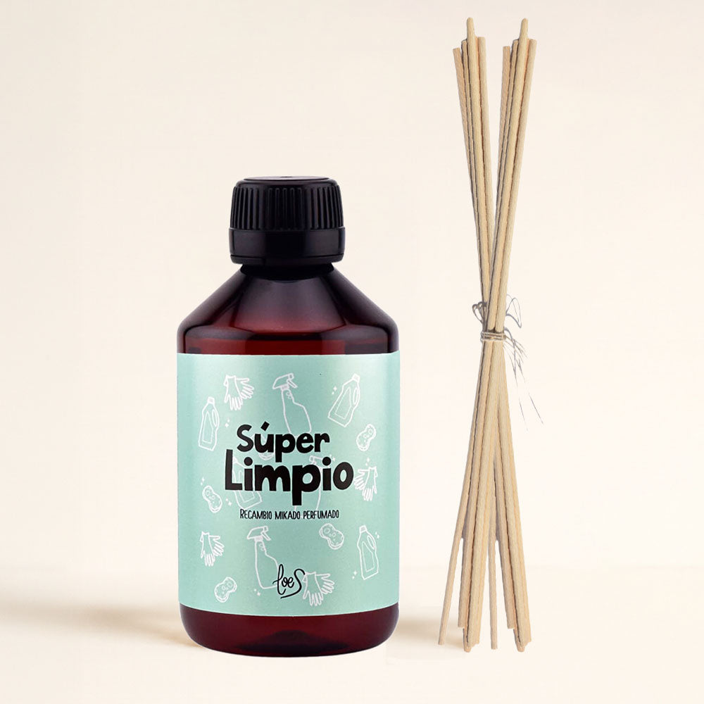 Recambio ambientador mikado SUPER LIMPIO 250ml – LoeS