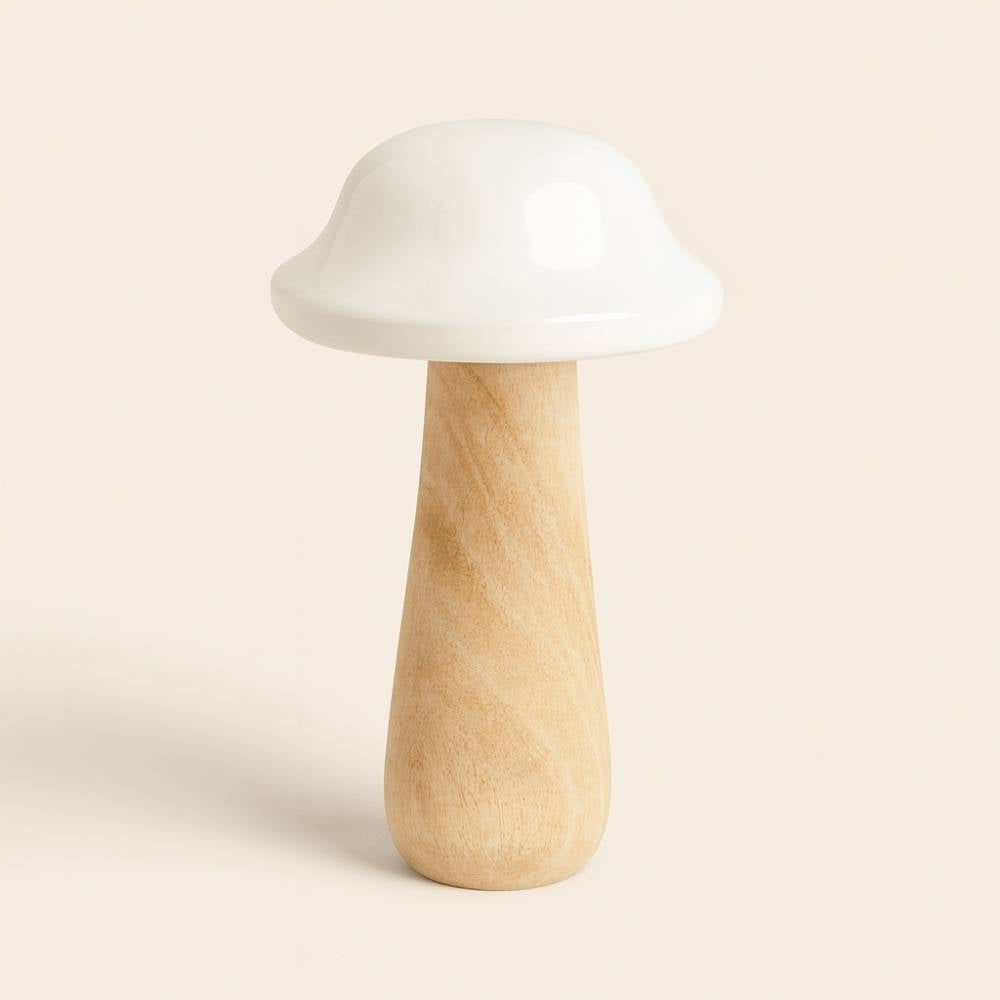 La Seta Decorativa Blanca Pequeña de 9x15cm es de madera y cerámica. Natural, elegante y versátil para cualquier rincón. ¡Añádela a tu deco!