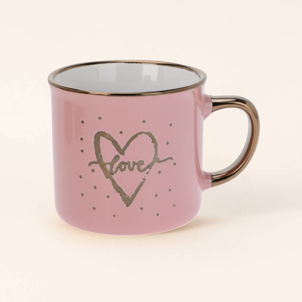 La Taza Brilla Bonito Rosa Claro te invita a brillar cada día. Rosa suave, corazón dorado y mucho encanto. 💫 Brilla bonito… incluso en lunes.