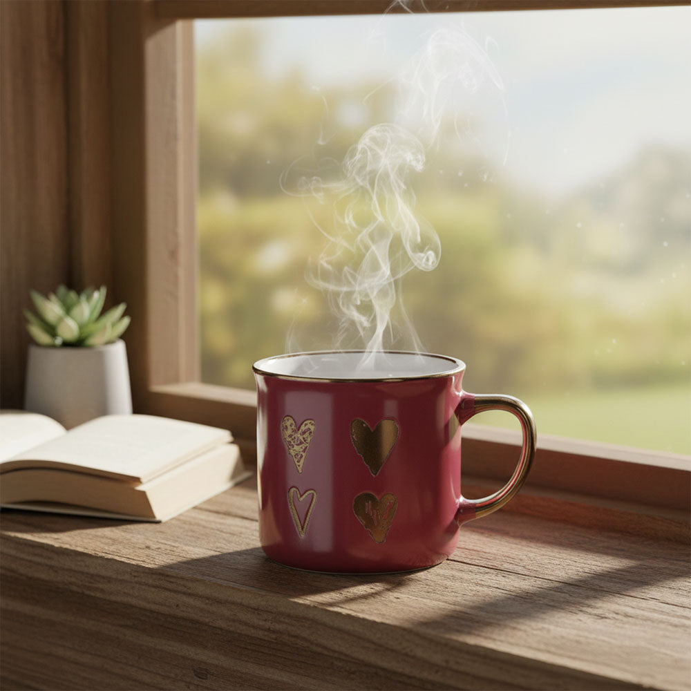 Taza Cuatro Latidos Rosa Oscuro – D'Arome