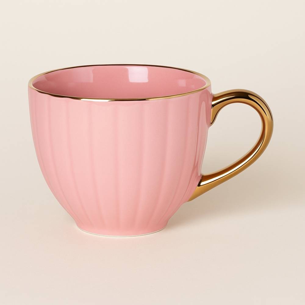 Dulzura en cada sorbo. La Taza ENCANTO Rosa de 400 ml es romántica, cómoda y perfecta para tus bebidas favoritas.