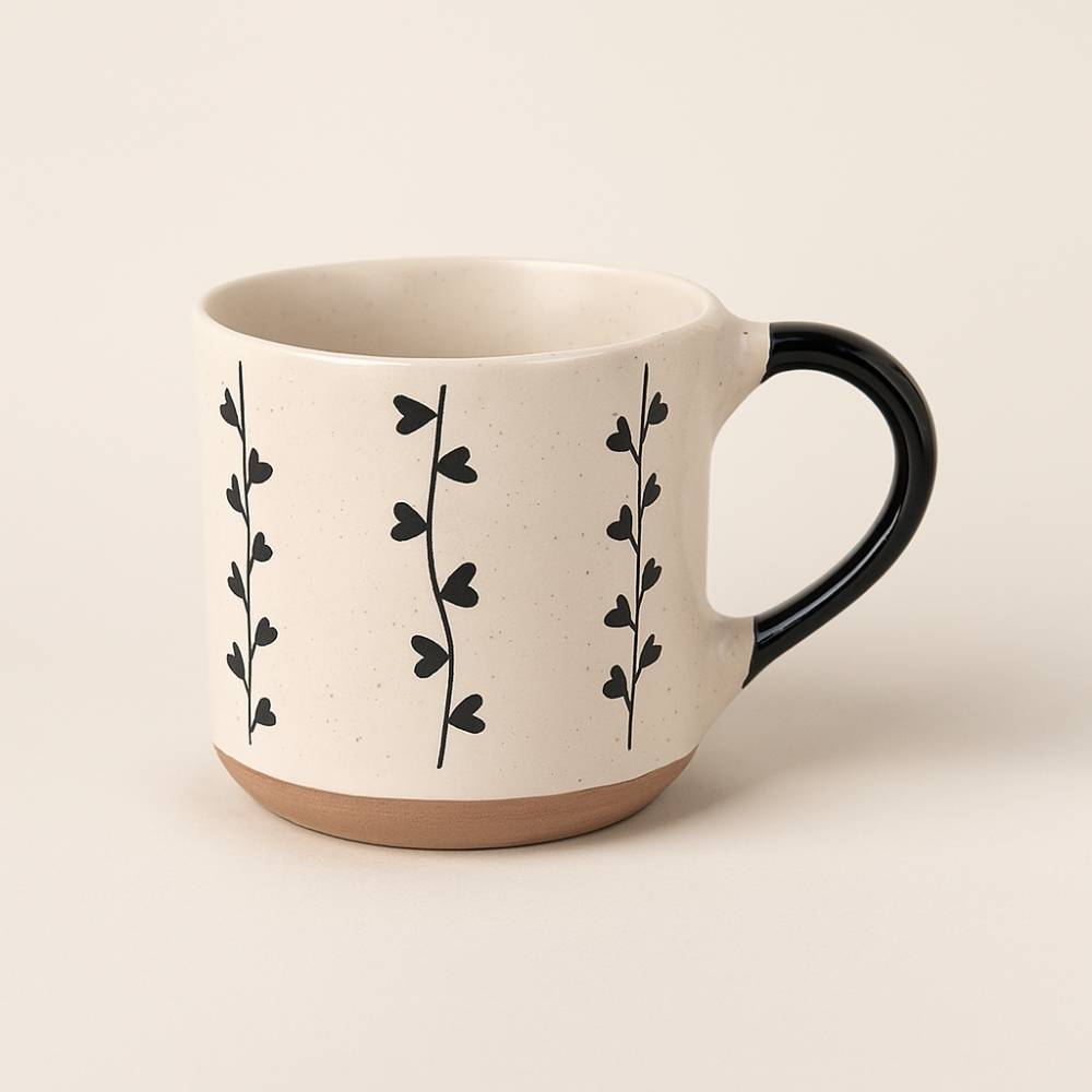 Tu momento, tu taza. La Taza Raíz de 350 ml de capacidad es perfecta para un café, un té o un chocolate caliente.