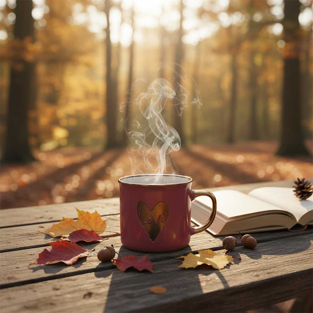 Taza Sonríe y Ama Rosa Oscuro – D'Arome