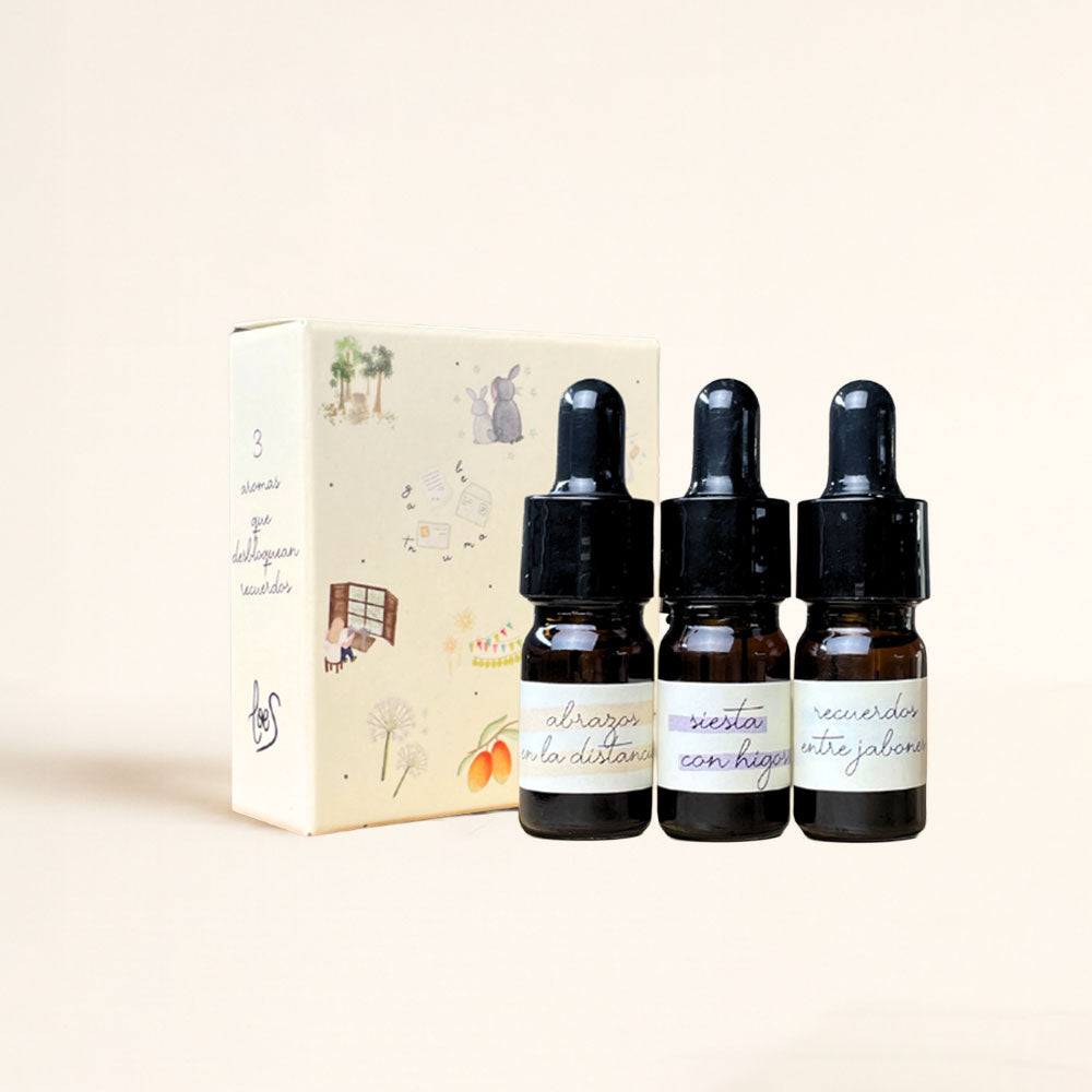 Trio mini esencias para difusor 5ml – UN HOMENAJE A LOS RECUERDOS – LoeS