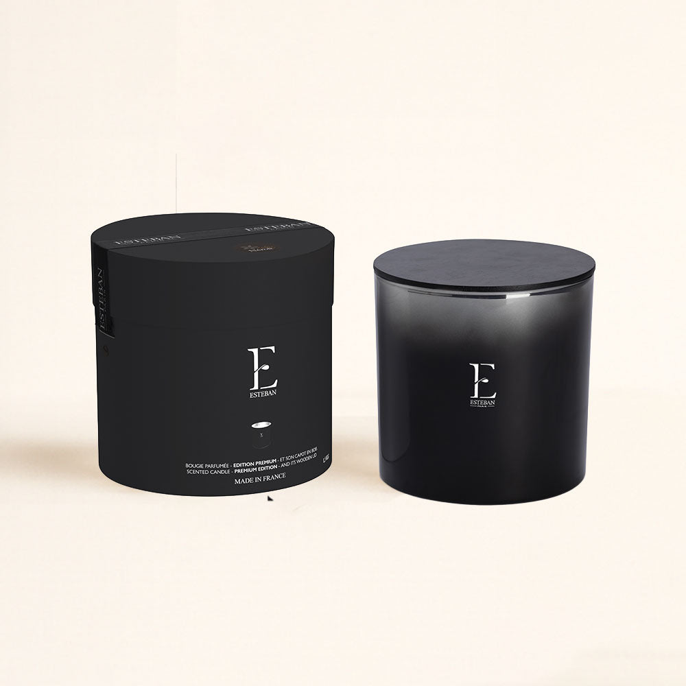 Vela aromática 1500g Neroli Esteban Paris edición premium con caja cilíndrica negra – D'Arome