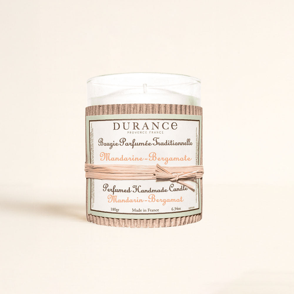 Vela aromatica de cera natural MANDARINA BERGAMOTA 180gr – Durance