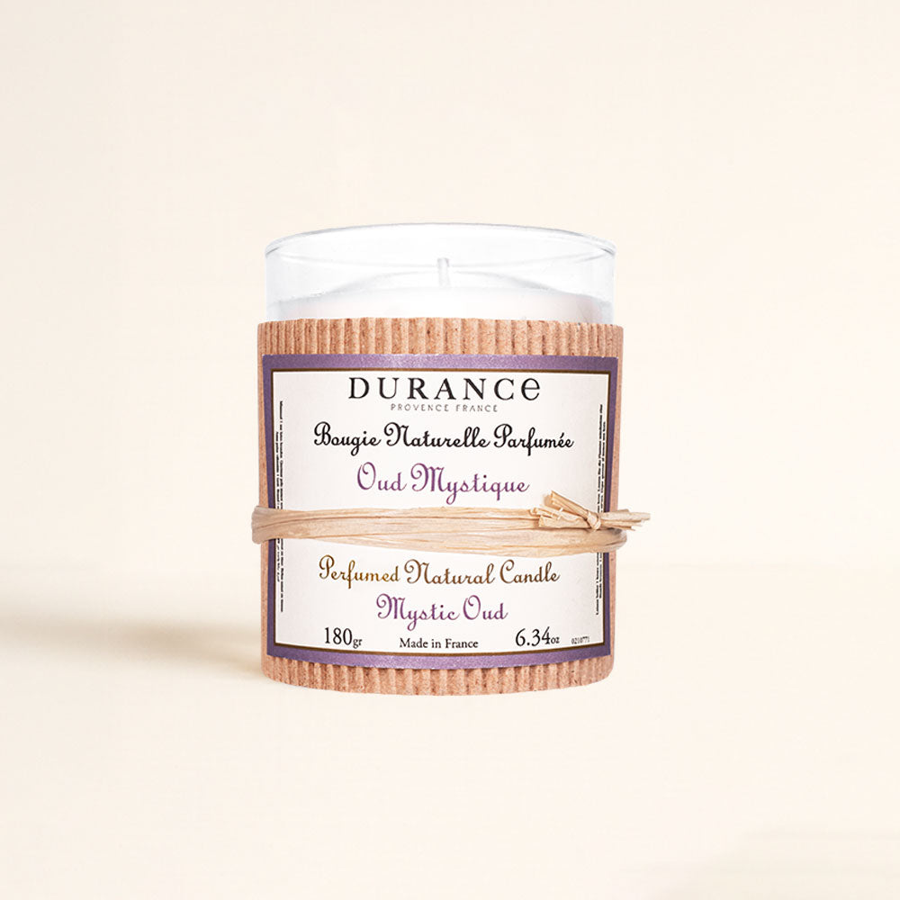 Vela aromatica de cera natural OUD MÍSTICO 180gr – Durance