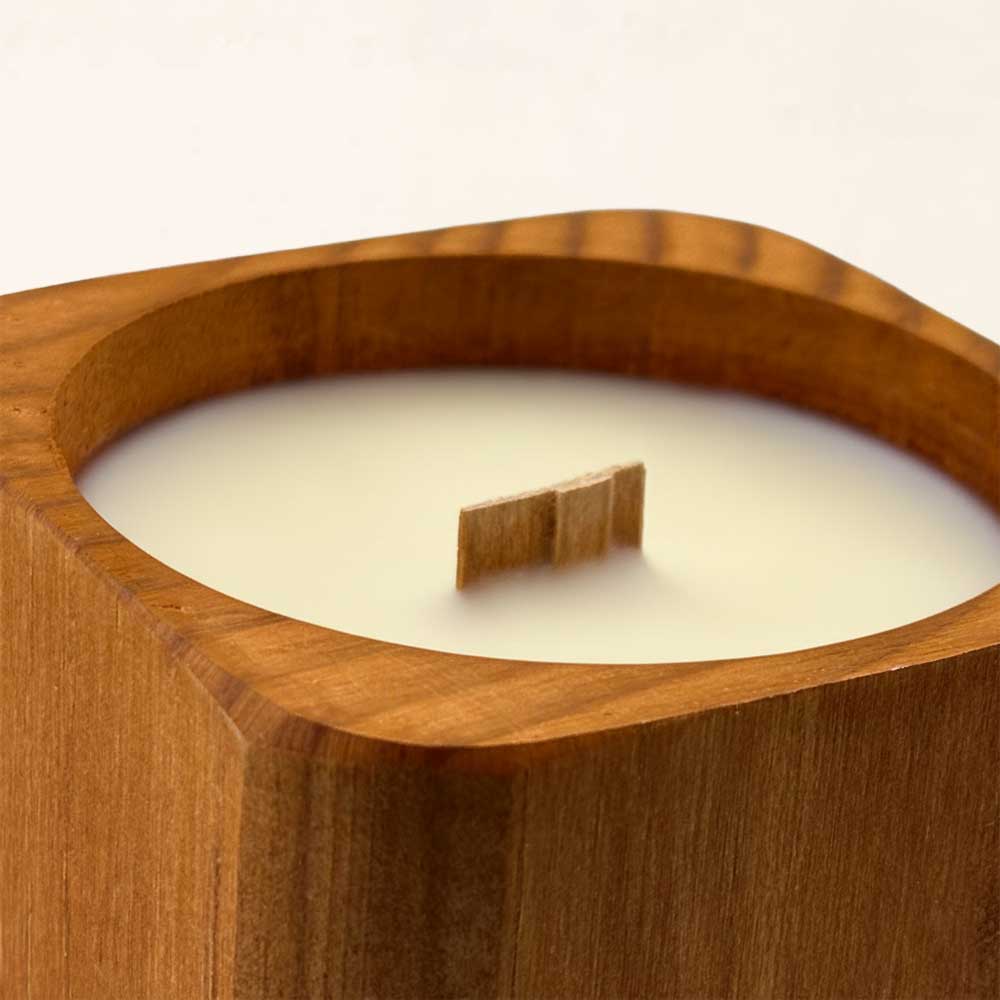 Vela decorativa con mecha de madera Carta a los Reyes cuadrada – LoeS