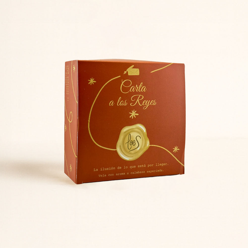 Vela decorativa con 3 mechas de madera Carta a los Reyes redonda – LoeS