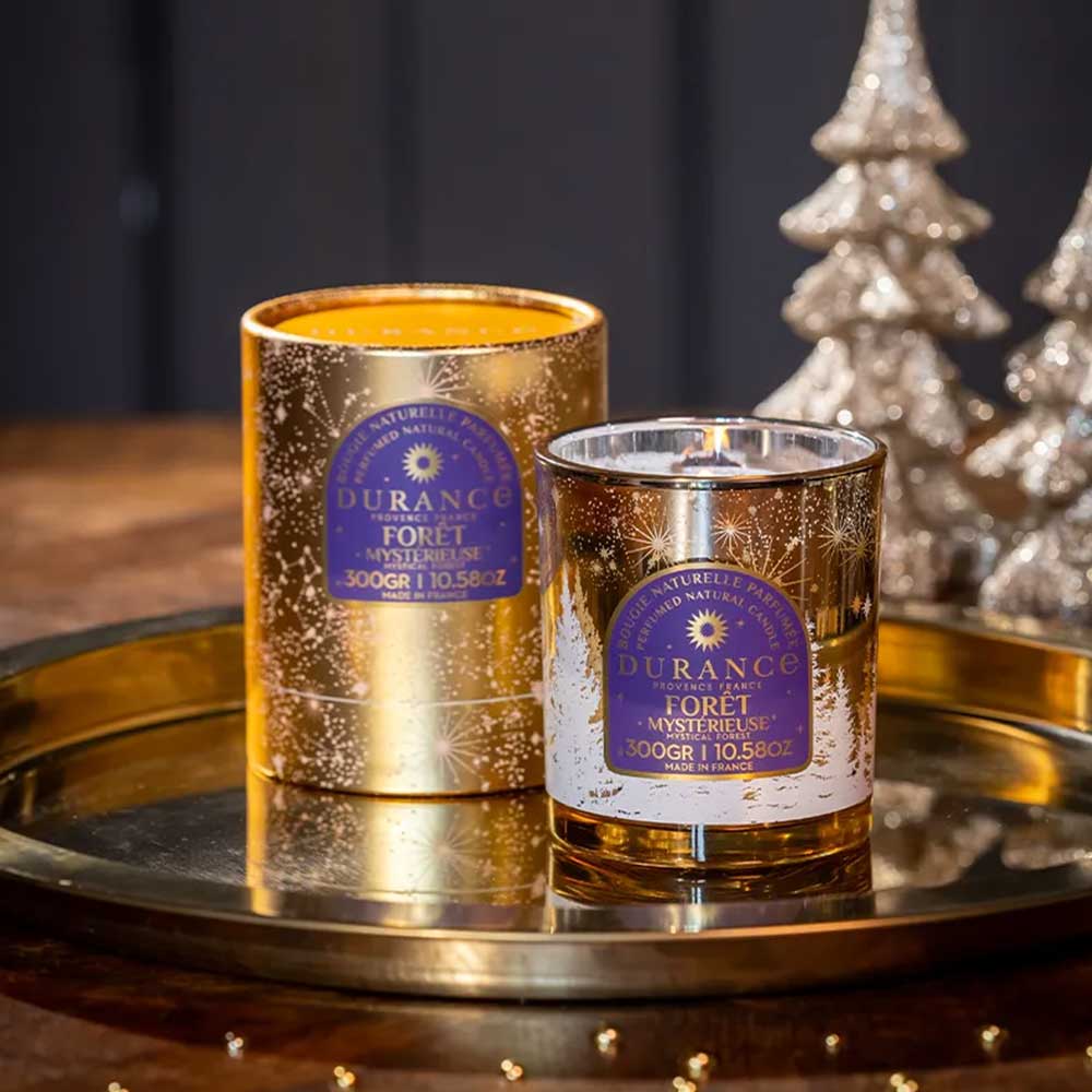 Vela aromatica de cera natural BOSQUE MISTERIOSO 300gr – Durance