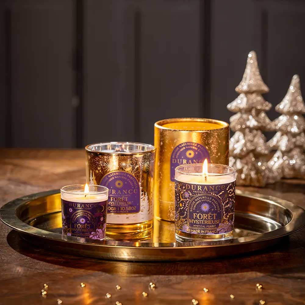 Vela aromatica de cera natural BOSQUE MISTERIOSO 300gr – Durance