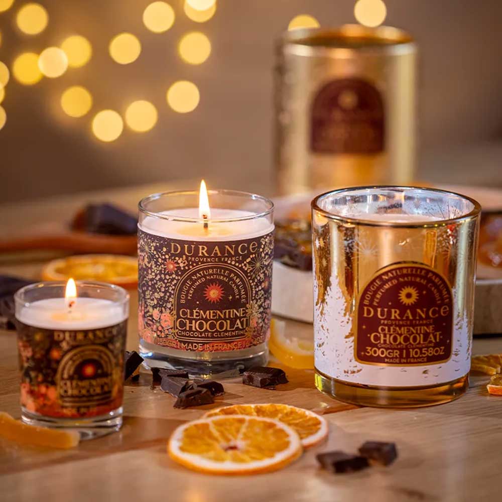 Vela aromatica de cera natural CLEMENTINA CHOCOLATE 300gr – Durance