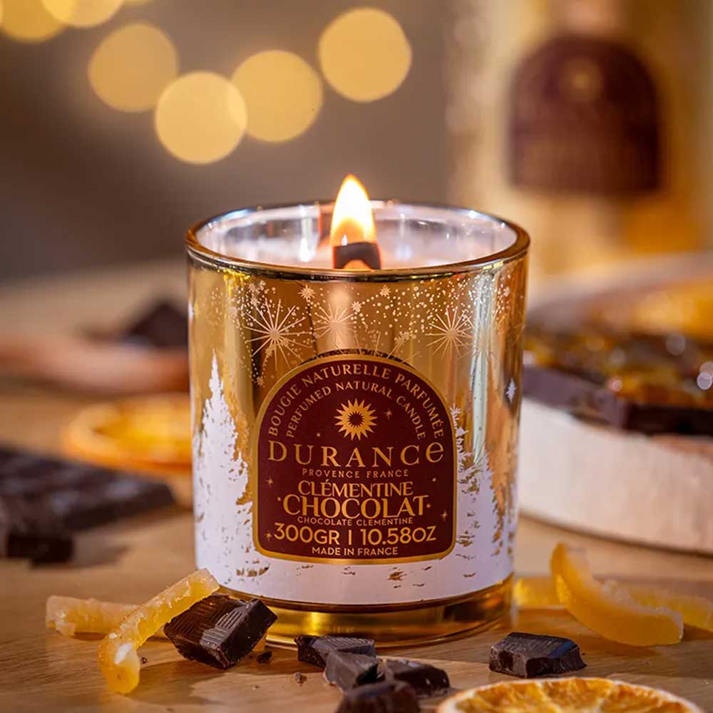Vela aromatica de cera natural CLEMENTINA CHOCOLATE 300gr – Durance