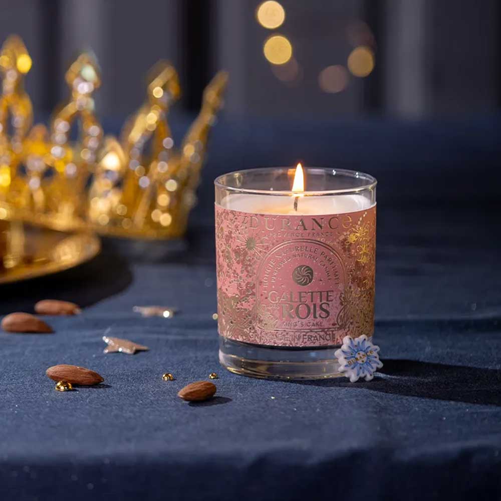 Vela aromatica de cera natural PASTEL DE REYES 180gr – Durance