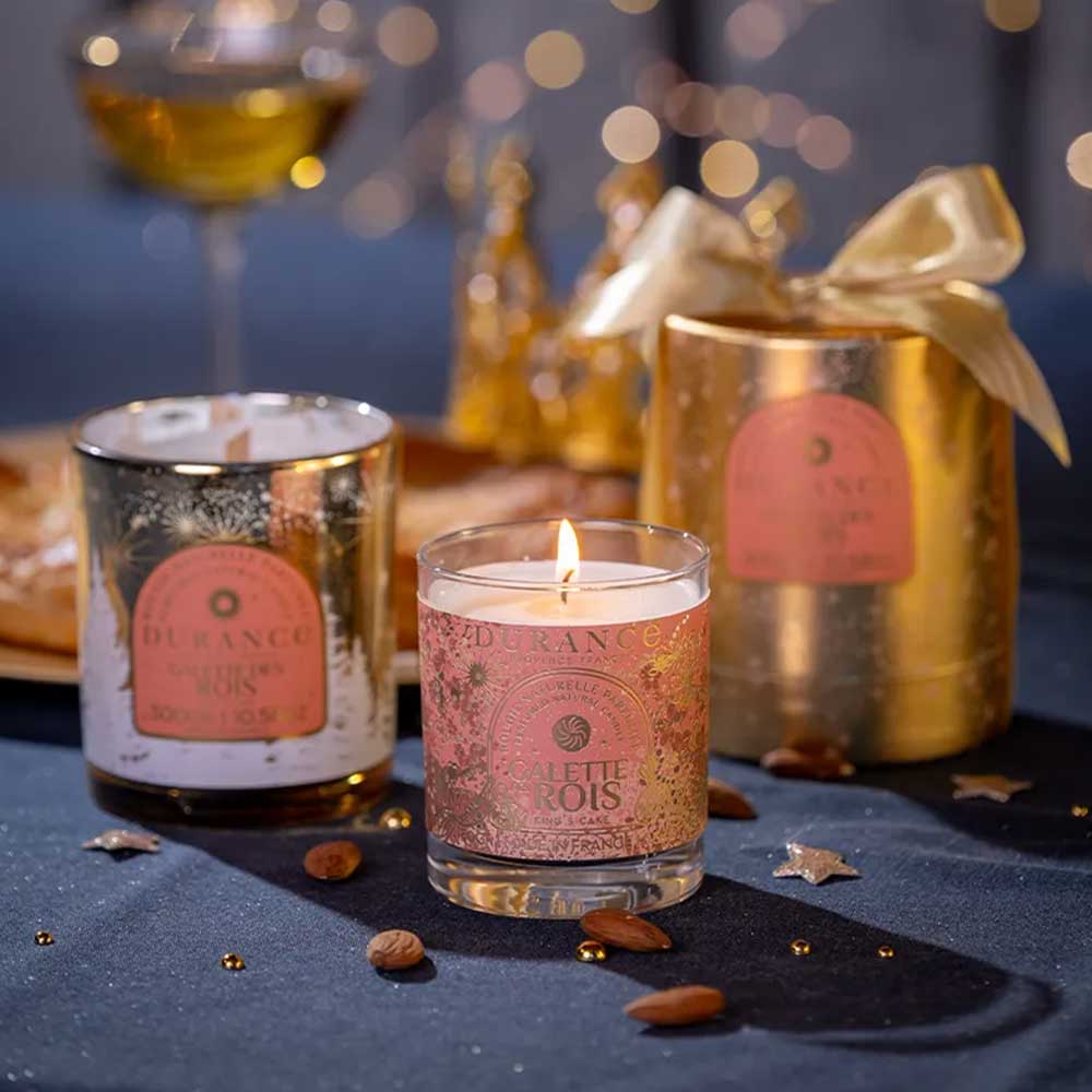 Vela aromatica de cera natural PASTEL DE REYES 180gr – Durance