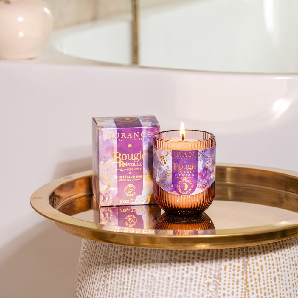 Vela aromatica de cera natural RELAJANTE 200gr – Durance