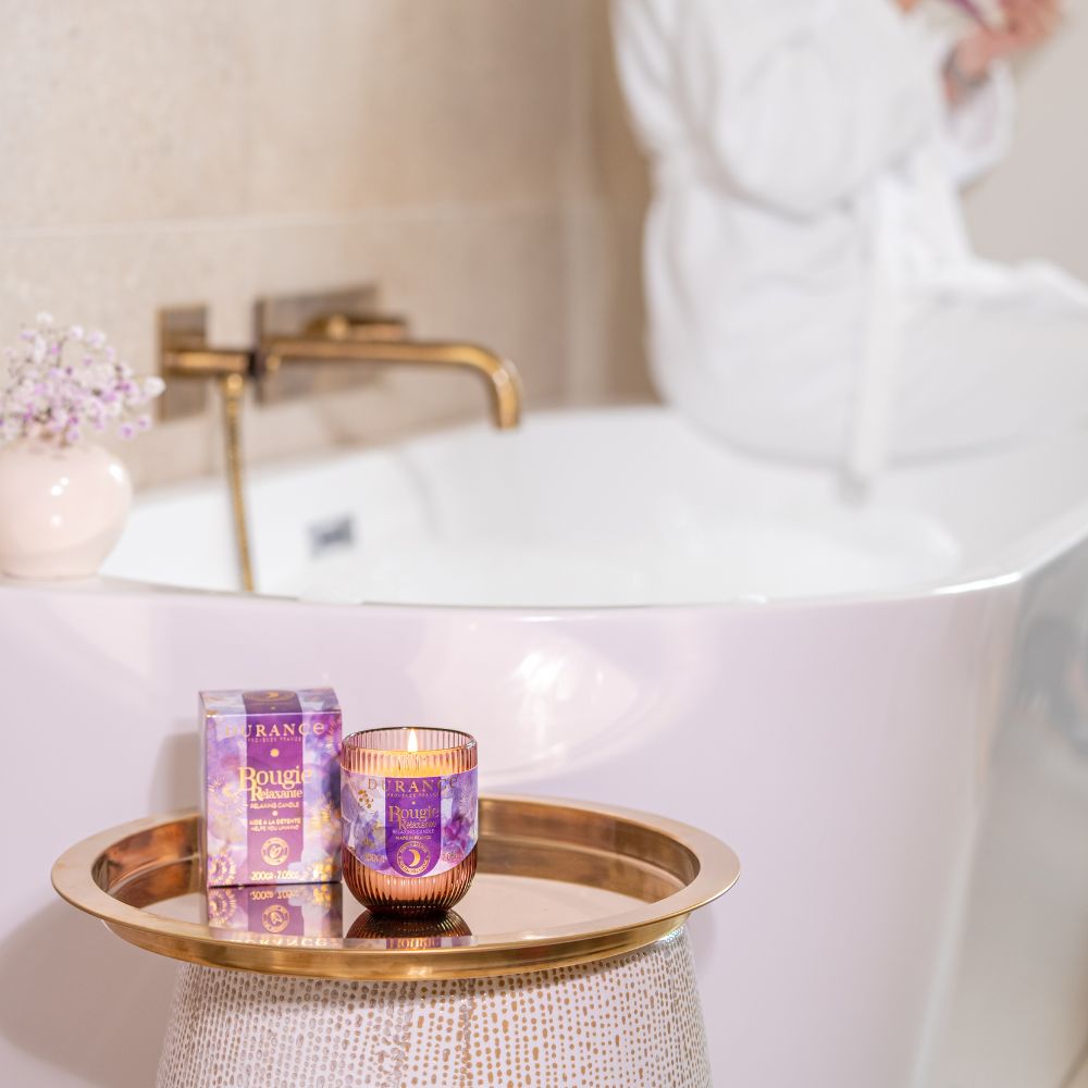 Vela aromatica de cera natural RELAJANTE 200gr – Durance