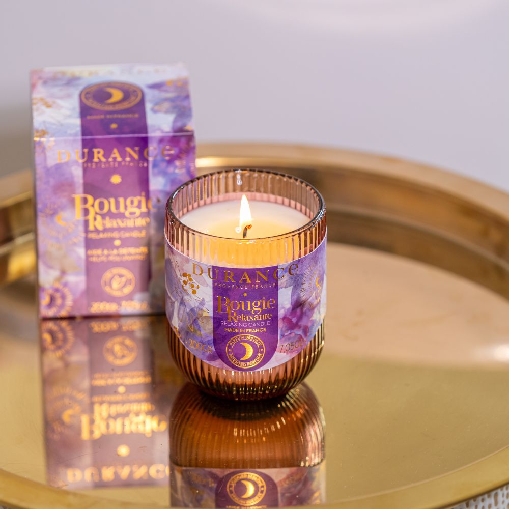 Vela aromatica de cera natural RELAJANTE 200gr – Durance