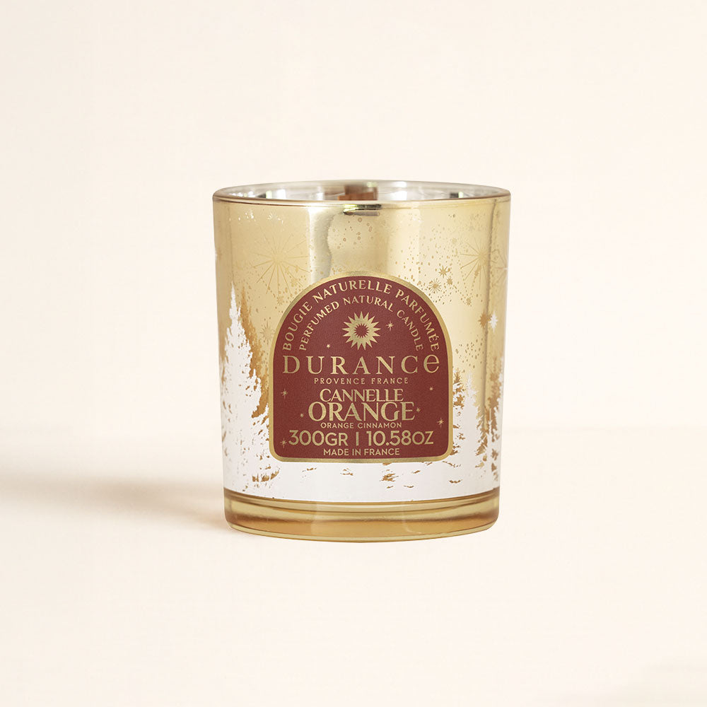Vela aromatica de cera natural CANELA NARANJA 300gr – Durance