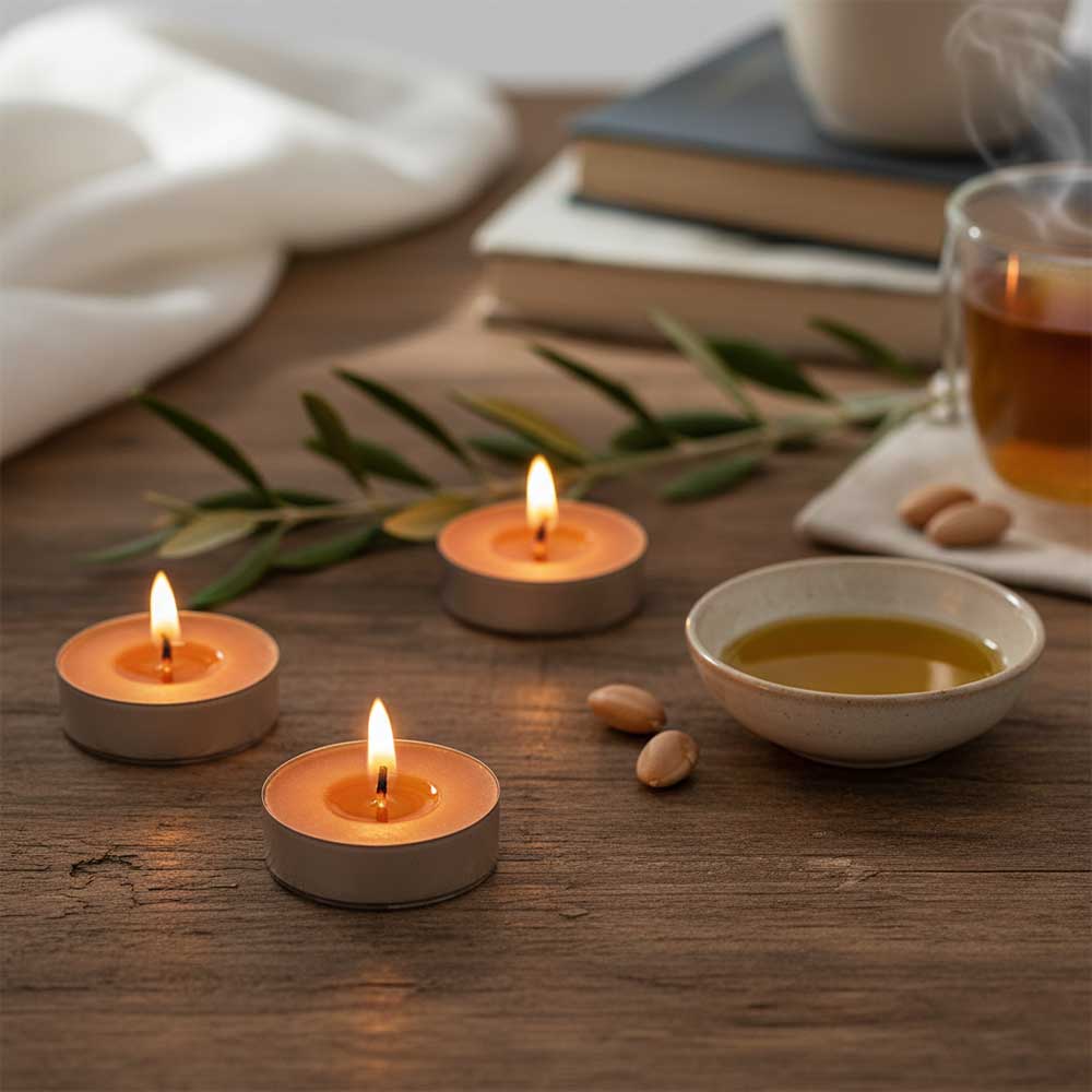 Velas de té perfumadas ARGÁN DE MARRUECOS – 24 uds – Ambiances Devineau