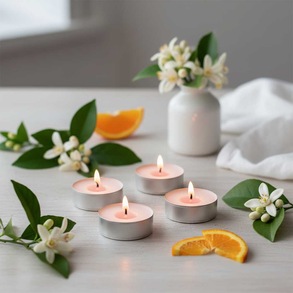 Velas de té perfumadas FLOR DE AZAHAR DE TÚNEZ – 24 uds – Ambiances Devineau