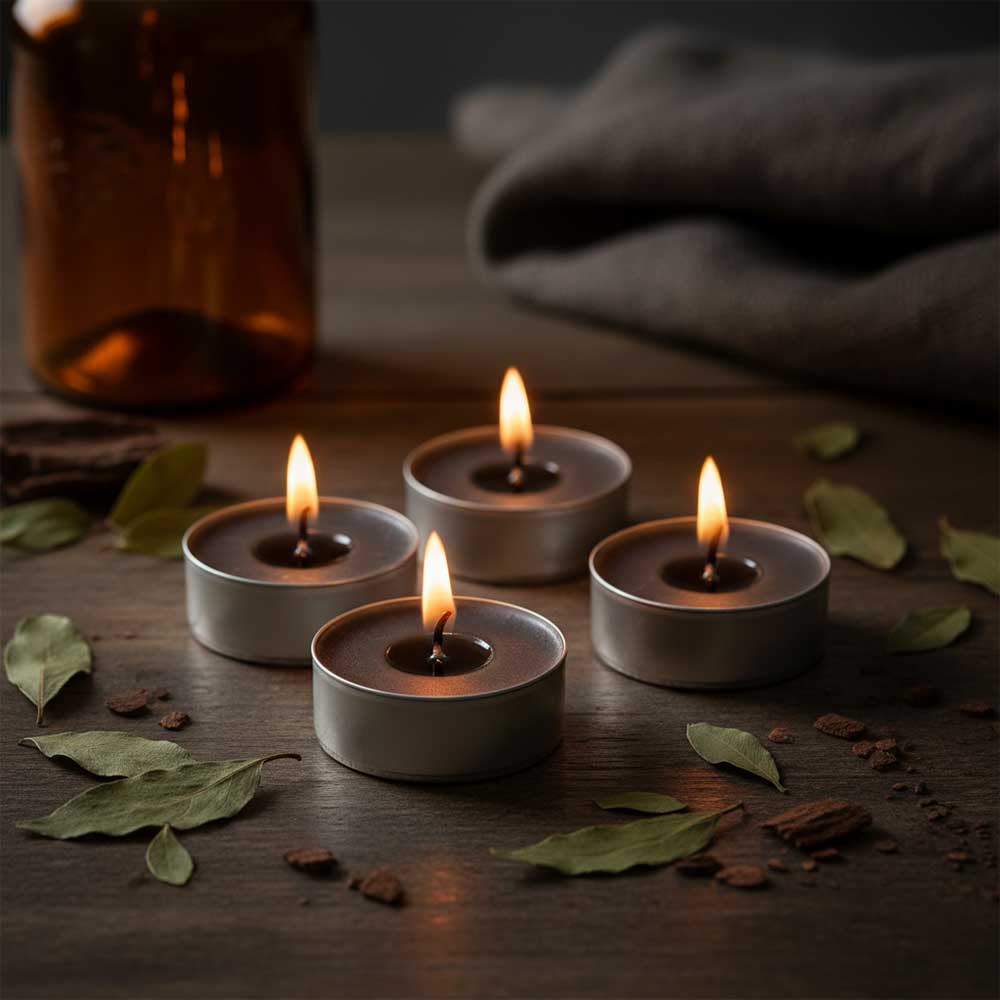 Velas de té perfumadas PACHULI DE INDONESIA – 24 uds – Ambiances Devineau