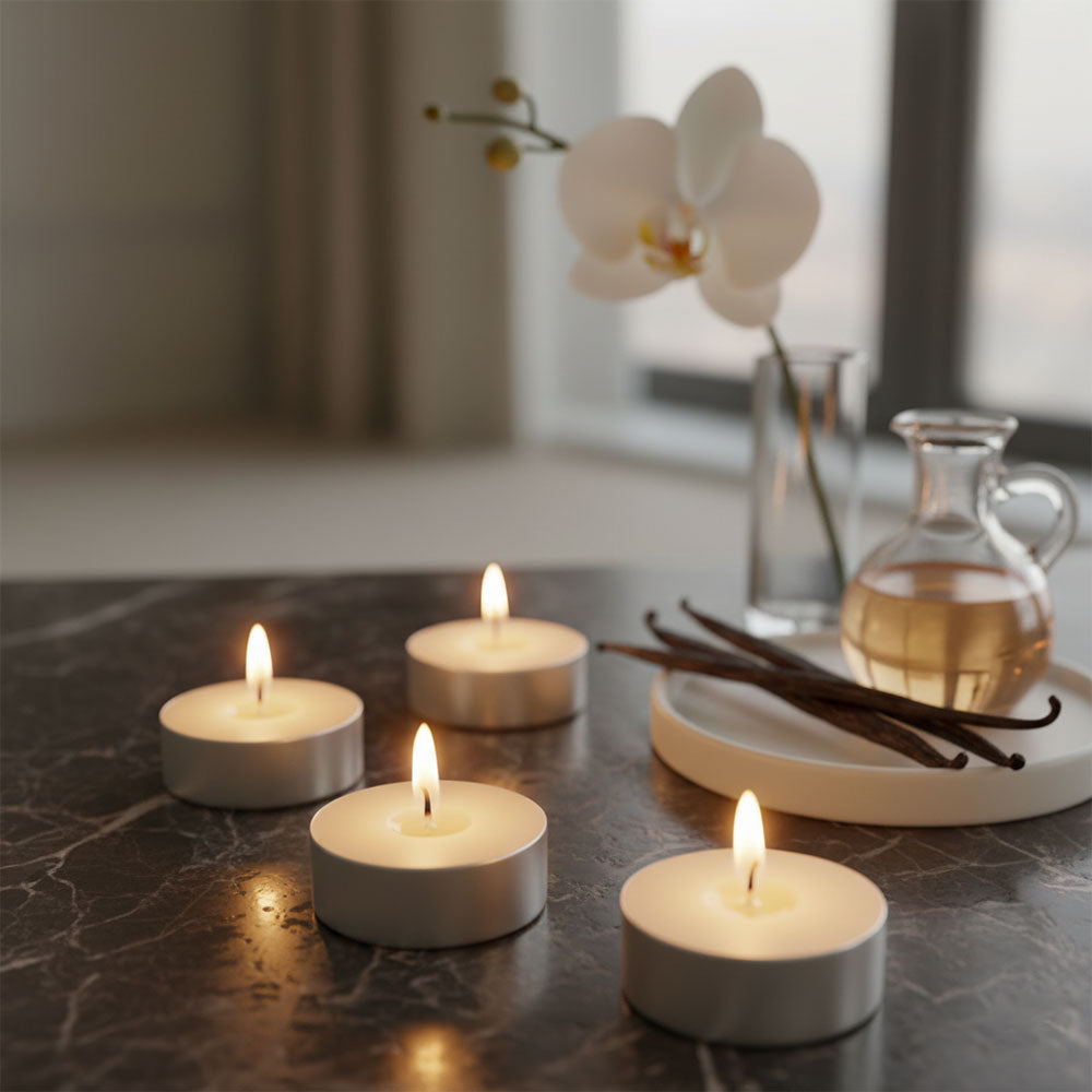 Velas de té perfumadas VAINILLA DE MADAGASCAR – 24 uds – Ambiances Devineau