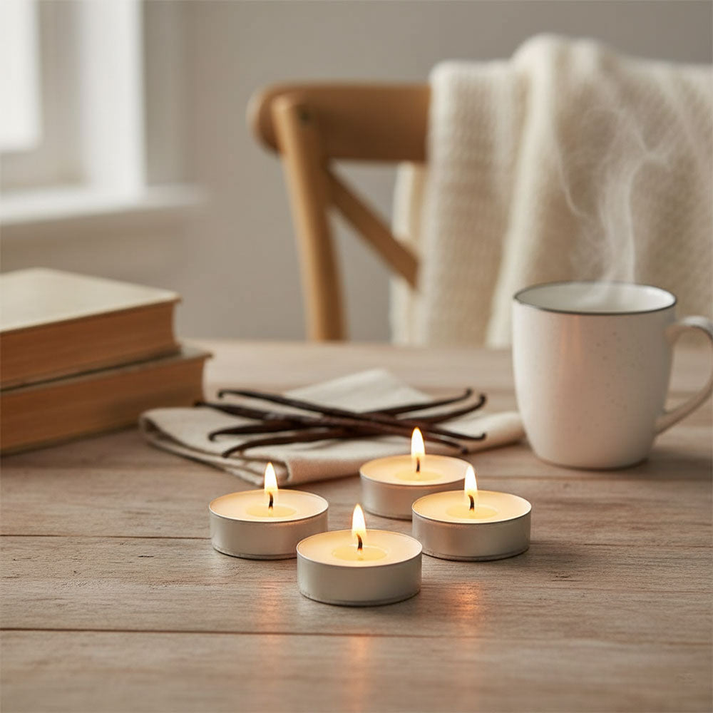 Velas de té perfumadas VAINILLA DE MADAGASCAR – 24 uds – Ambiances Devineau