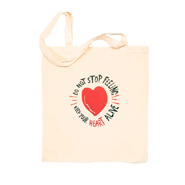 Comprar bolsa de tela solidaria Monito Corazón
