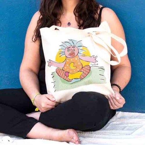bolsa de tela solidaria yogui