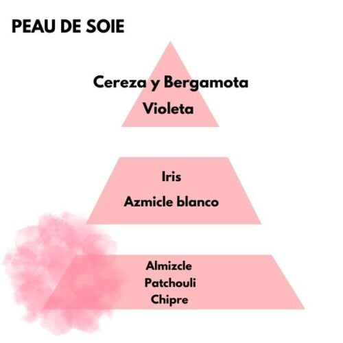 Piramide olfativa del aroma Peau de Soie de la marca Berger D'arome