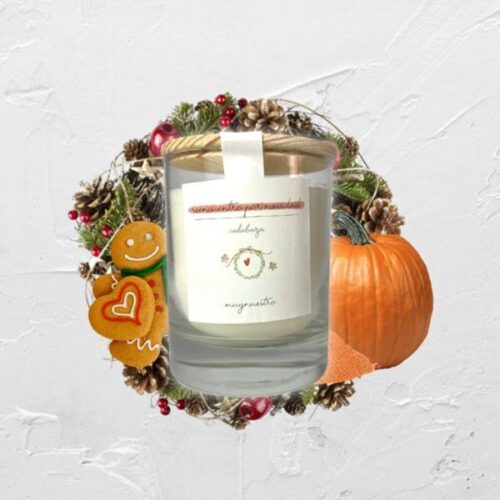 Vela perfumada del aroma reencuentro por navidad de calabaza de la marca loes