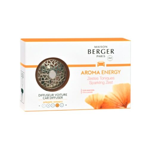 Ambientador de coche con el aroma Energy de la marca Maison Berger D'Arome