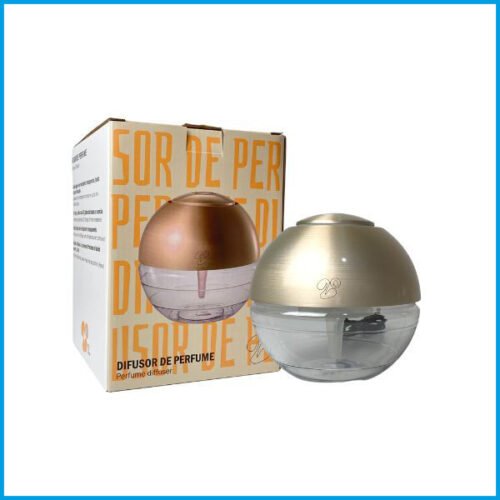 Difusro bola de olor color dorada de la marca 20 gotas de 400ml con el borde azul por la oferta de D'Arome