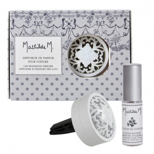 Difusor de coche del aroma Fleur de Cotton con el concentrado de la marca Mathilde M de D'Arome