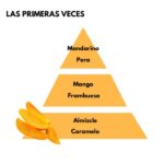 Piramide olfativa del aroma Las Primeras Veces de la marca LOES D'Arome