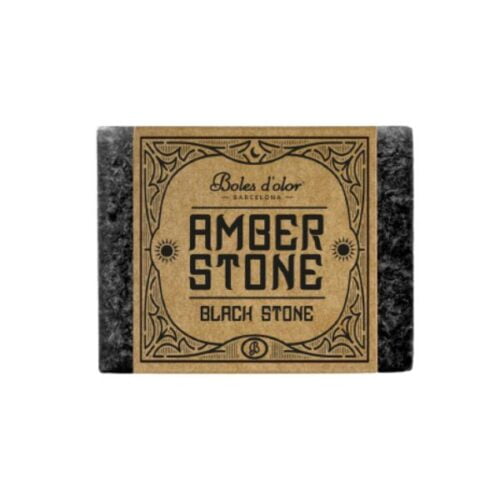 Tarta de cera perfumada de color gris oscuro, Black Stone (Ónix) - Amber Stone de la marca Boles d'olor, con ambreina vegetal y aceite vegetal, con una fragancia amaderada y fresca, ideal para perfumar el hogar con cualquier quemador de velita o eléctrico, disponible en D'Arome.