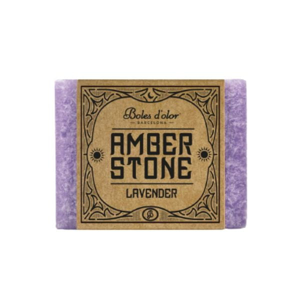 Tarta de cera perfumada de color mordo, Lavender (Lavanda) - Amber Stone de la marca Boles d'olor, hecha a mano con aceites vegetales, con una fragancia natural y silvestre de lavanda, ideal para llenar tu hogar de calma y relajación, disponible en D'Arome.